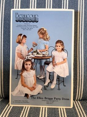 Smocking & Embroidery Dress Pattern 5 Sizes
